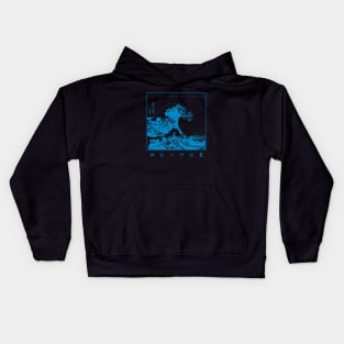 Great Wave Japan Kanagawa Blue Version Kids Hoodie